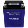 Mighty Max Battery YTX14AH-BS Lithium Replacement Battery compatible with Yuasa YUAM72H4A MAX4005370